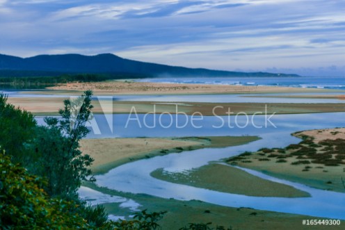 Picture of Beautiful ocean beach at low tide Mallacoota town Victoria Australia